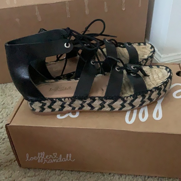 Loeffler Randall Iggy Black Flatform Sandal Size 9 - Picture 2 of 5